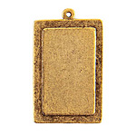 Nunn Design Antique Gold (plated) Raised Tag Vertical Rectangle Pendant 25x41mm