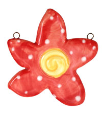 Jangles Ceramic Poinsettia Pendant 65-67mm