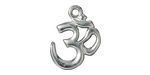 TierraCast Rhodium (plated) Om Pendant 16x22mm