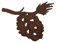 The Lipstick Ranch Rusted Iron Pinecone Pendant 55x57mm