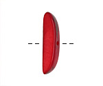 Tagua Nut Red Splinter (center-drilled) 7-8x28-35mm