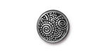 TierraCast Antique Pewter (plated) Spirals Snap Cap 15mm