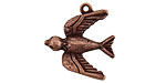Nunn Design Antique Copper (plated) Bird Charm 20x22mm