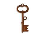 Vintaj Artisan Copper Archival Key Pendant 33x14mm