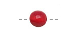 Tagua Nut Red Round 11-12mm