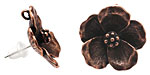 Ezel Findings Antique Copper (plated) Pansy Earring 19mm