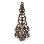 Vintaj Natural Brass Alchemy Pendant 17x44mm