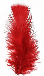 Scarlet Turkey Flat Feather 100-152mm