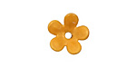 C-Koop Enameled Metal Dark Mustard 5 Petal 15mm