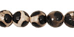 Black Spotted Agate Faceted Round 12mm