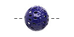 Painting with Fire Torch Fired Enamel Cobalt Blue Moroccan Lantern Round 15mm