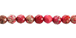 Ruby Impression Jasper Faceted Round 6mm