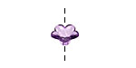 Lucite Transparent Amethyst 5 Petal Petunia Flower 7x11mm