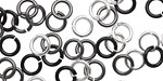 Shades of Grey Mix Enameled Copper Round Jump Ring 7mm, 16 gauge