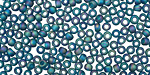 TOHO Transparent Rainbow Frosted Teal Round 8/0 Seed Bead