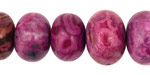 Purple Crazy Lace Agate Graduated Rondelle 10-20mm