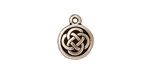 TierraCast Antique Silver (plated) Celtic Round Charm 12x15mm