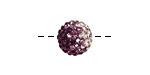 Amethyst/Crystal Ombre Pave Round 12mm (1.5mm hole)