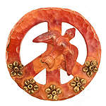 Patricia Healey Copper Peace Dove Flower Pendant 45mm