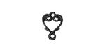 TierraCast Gunmetal Vine Heart Link 12x10mm