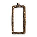 Vintaj Natural Brass Scrolled Frame 20x43mm