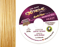 Soft Flex Extreme 24K Gold .024" (Heavy) 19 Strand Wire 10ft.