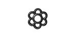 TierraCast Gunmetal 6 Petal Link 14mm