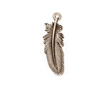 TierraCast Antique Silver (plated) Large Feather Charm 10x29mm