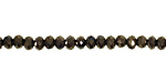 Oiled Bronze Crystal Faceted Rondelle 4mm