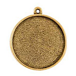 Nunn Design Antique Gold (plated) Grande Circle Bezel Pendant 38x34mm