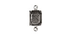 Nunn Design Antique Silver (plated) Octagon Prong Setting 17x9mm