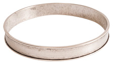 Nunn Design Antique Silver (plated) Channel Bangle Bracelet 70mm