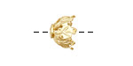 Ezel Findings Gold (plated) Leaf Bead Cap 8x13mm