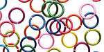 Rainbow Mix Enameled Copper Round Jump Ring 8mm, 18 gauge