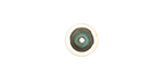 The BeadsNest Lampwork Glass Turquoise/Ivory Saucer 4-5x14-15mm