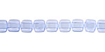 Czech Glass Light Sapphire 2-Hole Tile 6mm