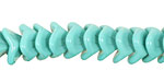 Czech Glass Aqua 3 Petal Bellflower 9x11mm