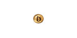 TierraCast Antique Gold (plated) Alphabet Bead "D" 7x6mm