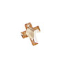 Champagne Faceted Cross 10x12mm