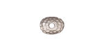 TierraCast Rhodium (plated) Large Hole Hammered Pendant Cap 4x11mm