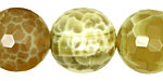 Lime Fire Agate Faceted Round 20mm