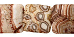 Rosetta Lace Agate Puff Square 20mm