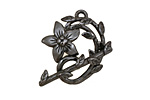 Gunmetal Flower & Vine Toggle Clasp 27x23mm, 28mm bar