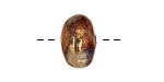 XAZ Raku Gold Luster Rondelle 9-11x15-17mm