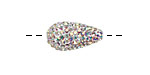 Crystal AB Pave (w/ Preciosa Crystals) Teardrop 19x10mm (1.5mm hole)