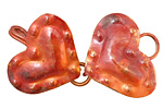 Patricia Healey Copper 2 Heart Hook & Eye Clasp 49x26mm