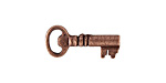 Nunn Design Antique Copper (plated) Key Charm 10x23mm