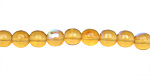 Czech Glass Medium Topaz AB Round 6mm