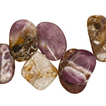 Dogtooth Amethyst Flat Polished Pebble Drop Graduated 8-24x10-39mm