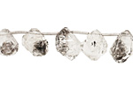 Tourmilated Quartz Faceted Nugget Drop 8-11x13-20mm
